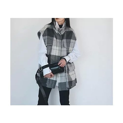 【カオス/Chaos】のスーペリヤヌスベスト インテリア・キッズ・メンズ・レディースファッション・服の通販 founy(ファニー) 　ファッション　Fashion　レディースファッション　Fashion for Women　アウター　Coat / Outerwear Collection　トップス・カットソー　Cut & Sew Tops　ベスト&ジレ / 重ね着スタイル　Vests & Gilets　冬　Winter / This Winter　ジャケット　Jacket, Outerwear　スタンド　Stand Collar, Upright Stand　ドロップ　Drop Shoulder, Dropped Style　ブルゾン　Blouson, Bomber Jacket　ベスト　Vest, Waistcoat　A/W・秋冬　Autumn/Winter　チェック|ID: prp329100004602839 ipo3291000000032732539