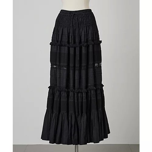 【カオス/Chaos】のガゼットクロススカート インテリア・キッズ・メンズ・レディースファッション・服の通販 founy(ファニー) https://founy.com/ ファッション Fashion レディースファッション Fashion for Women スカート Skirts インド Indian Textile スペシャル Special, Limited Edition スモッキング Smocking, Gathered Stitching フリンジ Fringe, Tassel レース Lace, Lace Fabric |ID: prp329100004602841 ipo3291000000032732547