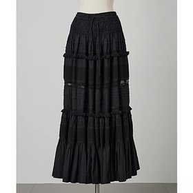 【カオス/Chaos】のガゼットクロススカート 人気、トレンドファッション・服の通販 founy(ファニー) ファッション Fashion レディースファッション Fashion for Women スカート Skirts インド Indian Textile スペシャル Special, Limited Edition スモッキング Smocking, Gathered Stitching フリンジ Fringe, Tassel レース Lace, Lace Fabric |ID:prp329100004602841