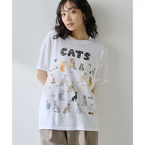 【ウィムガゼット/Whim Gazette】の【UNFORTUNATE PORTRAIT】Cats TEE インテリア・キッズ・メンズ・レディースファッション・服の通販 founy(ファニー) https://founy.com/ ファッション Fashion レディースファッション Fashion for Women イラスト Illustration インナー Innerwear カーディガン Cardigan, Knitwear キャラクター Character, Licensed Characters ジャケット Jacket, Outerwear ダメージ Distressed, Destroyed 猫 Cat, Kitty プリント Print, Printed Pattern おすすめ Recommended / Our Picks 2025年 2025 2025春夏・S/S Spring/Summer 2025 SS25 |ID: prp329100004604746 ipo3291000000032769129
