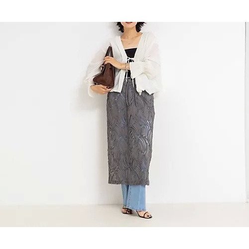 【リエミラー/Rie Miller】の《セットアップ対応》チュール刺繍タイトスカート 人気、トレンドファッション・服の通販 founy(ファニー) 　ファッション　Fashion　レディースファッション　Fashion for Women　セットアップ　Matching Sets　スカート・ミニ/ミディ/マキシ　Skirts / Mini, Midi & Maxi Skirts　2025年　2025　2025-2026秋冬・A/W　Autumn/Winter 2025–26 AW25–26　おすすめ　Recommended / Our Picks　カーディガン　Cardigan, Knitwear　シアー　Sheer, See-Through　セットアップ　Set-Up, Coordinated Outfit　タイトスカート　Pencil Skirt, Tight Skirt　チュール　Tulip, Tulip Motif　デニム　Denim, Jeans Material　トレンド　Trend, Trending Now　リボン　Ribbon, Bow　other-2|ID: prp329100004604828 ipo3291000000032770728