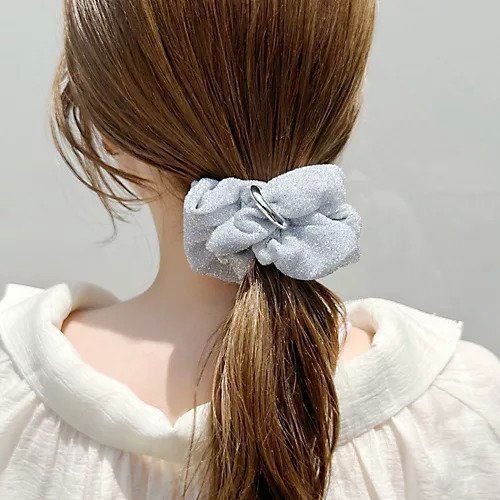 【フィービィー/phoebe】のメタルグリッターシュシュ 人気、トレンドファッション・服の通販 founy(ファニー) 　ファッション　Fashion　レディースファッション　Fashion for Women　シュシュ&ヘアアクセ/ヘアアレンジ　Scrunchies & Hair Accessories　シルバー　Silver, Metallic Silver　シンプル　Simple, Minimal　トレンド　Trend, Trending Now　メタル　Metal, Metal Parts　other-2|ID: prp329100004605731 ipo3291000000032814963