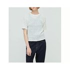 【ミズイロ インド/mizuiro ind】のストレッチレースクルーネックTシャツ オフホワイト|ID:prp329100004606295