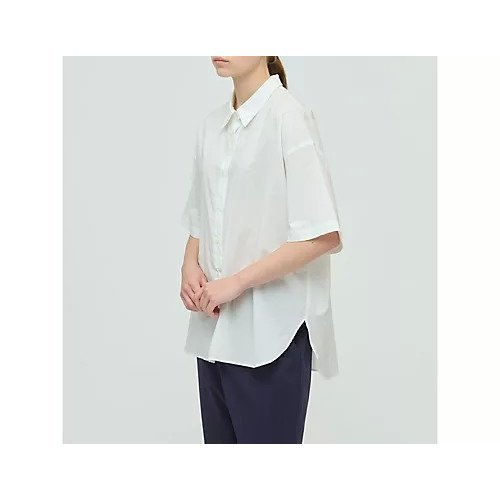 【ミズイロ インド/mizuiro ind】のハーフスリーブワイドシャツ 人気、トレンドファッション・服の通販 founy(ファニー) 　ファッション　Fashion　レディースファッション　Fashion for Women　トップス・カットソー　Cut & Sew Tops　シャツ・ブラウス・オフィスカジュアル　Elegant Blouses & Button-Ups　シンプル　Simple, Minimal　ベーシック　Basic, Essential　ワイド　Wide, Wide Fit　other-3|ID: prp329100004606299 ipo3291000000032851148