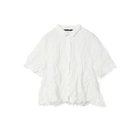 【ミズイロ インド/mizuiro ind】のワッシャープリーツフレアチェックシャツ オフホワイト|ID:prp329100004606300