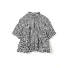 【ミズイロ インド/mizuiro ind】のワッシャープリーツフレアチェックシャツ ブロックチェック|ID:prp329100004606300