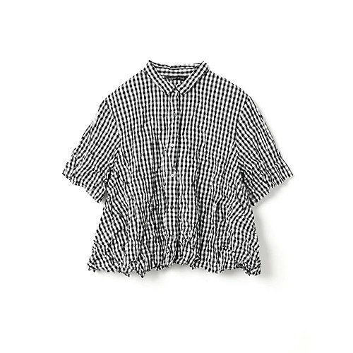 【ミズイロ インド/mizuiro ind】のワッシャープリーツフレアチェックシャツ インテリア・キッズ・メンズ・レディースファッション・服の通販 founy(ファニー) 　ファッション　Fashion　レディースファッション　Fashion for Women　トップス・カットソー　Cut & Sew Tops　シャツ・ブラウス・オフィスカジュアル　Elegant Blouses & Button-Ups　コンパクト　Compact, Small Size　ストライプ　Stripe, Striped Pattern　チェック　Check, Plaid, Tartan　ワッシャー　Washer, Crinkled Finish　無地　Plain, Solid Color　ブロックチェック|ID: prp329100004606300 ipo3291000000032851247