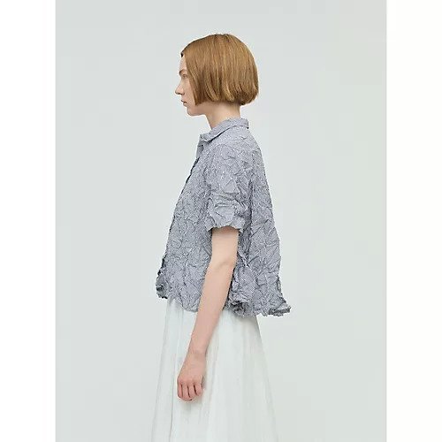 【ミズイロ インド/mizuiro ind】のワッシャープリーツフレアチェックシャツ 人気、トレンドファッション・服の通販 founy(ファニー) 　ファッション　Fashion　レディースファッション　Fashion for Women　トップス・カットソー　Cut & Sew Tops　シャツ・ブラウス・オフィスカジュアル　Elegant Blouses & Button-Ups　コンパクト　Compact, Small Size　ストライプ　Stripe, Striped Pattern　チェック　Check, Plaid, Tartan　ワッシャー　Washer, Crinkled Finish　無地　Plain, Solid Color　other-3|ID: prp329100004606300 ipo3291000000032851258