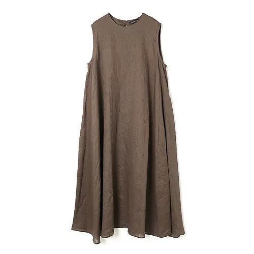 【ミズイロ インド/mizuiro ind】のリネンノースリーブワンピース インテリア・キッズ・メンズ・レディースファッション・服の通販 founy(ファニー) 　ファッション　Fashion　レディースファッション　Fashion for Women　ワンピース　Dresses　シンプル　Simple, Minimal　フレア　Flare, Flared　夏　Summer　ブラウン|ID: prp329100004606305 ipo3291000000032851440