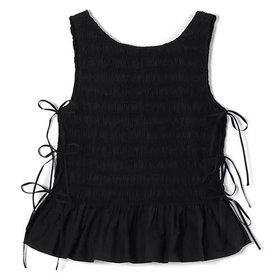 【ガニー/GANNI】のCotton Poplin Smock Tie String Top 人気、トレンドファッション・服の通販 founy(ファニー) ファッション Fashion レディースファッション Fashion for Women ワンピース Dresses 2025年 2025 2025-2026秋冬・A/W Autumn/Winter 2025–26 AW25–26 アクセサリー Fashion Accessories シャーリング Shirring, Ruched ノースリーブ Sleeveless, No-Sleeve フェミニン Feminine, Girly フリル Frill, Ruffle リボン Ribbon, Bow 洗える Machine Washable |ID:prp329100004607973