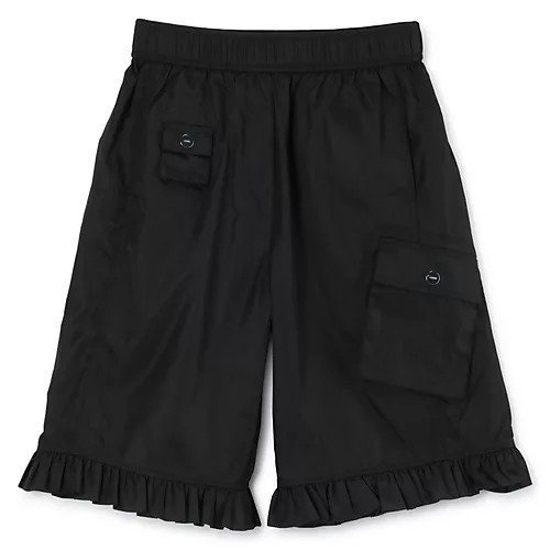 【ガニー/GANNI】のDuchesse Nylon Midi Ruffle Shorts インテリア・キッズ・メンズ・レディースファッション・服の通販 founy(ファニー) https://founy.com/ ファッション Fashion レディースファッション Fashion for Women 2025年 2025 2025-2026秋冬・A/W Autumn/Winter 2025–26 AW25–26 ショート Short, Short Length ベーシック Basic, Essential ポケット Pocket, Pocket Detail ワーク Workwear, Utility Style 洗える Machine Washable |ID: prp329100004607997 ipo3291000000032917744