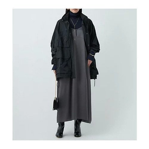 【カオス/Chaos】のティントワンピース インテリア・キッズ・メンズ・レディースファッション・服の通販 founy(ファニー) 　ファッション　Fashion　レディースファッション　Fashion for Women　ワンピース　Dresses　キャミワンピース　Cami Dress, Slip Dress　サテン　Satin, Glossy Fabric　シルク　Silk, 100% Silk　スリット　Slit, Slit Detail　フロント　Front, Front Design　ミックス　Mix, Mixed Style　ランダム　Random, Irregular　リラックス　Relax, Relaxed Fit　エレガント 上品　Elegant　チャコール|ID: prp329100004608001 ipo3291000000032917863