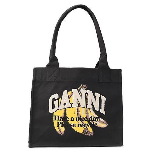 【ガニー/GANNI】のLarge Easy Shopper Banana Print インテリア・キッズ・メンズ・レディースファッション・服の通販 founy(ファニー) https://founy.com/ ファッション Fashion レディースファッション Fashion for Women 2025年 2025 2025-2026秋冬・A/W Autumn/Winter 2025–26 AW25–26 ジップ Zip, Zipper ビッグ Big, Oversized フロント Front, Front Design プリント Print, Printed Pattern |ID: prp329100004608005 ipo3291000000032917979