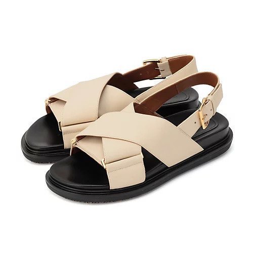 【マルニ/MARNI】のFB CRISCROSS SANDAL インテリア・キッズ・メンズ・レディースファッション・服の通販 founy(ファニー) 　ファッション　Fashion　レディースファッション　Fashion for Women　2025年　2025　2025-2026秋冬・A/W　Autumn/Winter 2025–26 AW25–26　サンダル　Sandals, Summer Shoes　フラット　Flat, Flat Shoes　SILK WHITE|ID: prp329100004608014 ipo3291000000032918150