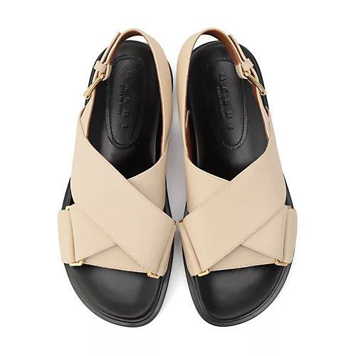 【マルニ/MARNI】のFB CRISCROSS SANDAL 人気、トレンドファッション・服の通販 founy(ファニー) 　ファッション　Fashion　レディースファッション　Fashion for Women　2025年　2025　2025-2026秋冬・A/W　Autumn/Winter 2025–26 AW25–26　サンダル　Sandals, Summer Shoes　フラット　Flat, Flat Shoes　other-3|ID: prp329100004608014 ipo3291000000034865864