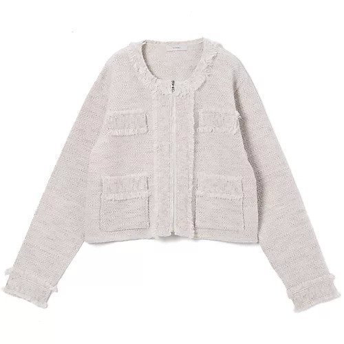 【スアデオ/suadeo】のツイード風ニットジャケット インテリア・キッズ・メンズ・レディースファッション・服の通販 founy(ファニー) 　ファッション　Fashion　レディースファッション　Fashion for Women　アウター　Coat / Outerwear Collection　レディースジャケット・軽アウター　Jackets　アクリル　Acrylic Material　ジャケット　Jacket, Outerwear　ツイード　Twill, Twill Weave　エレガント 上品　Elegant　エクリュ|ID: prp329100004608027 ipo3291000000032918531