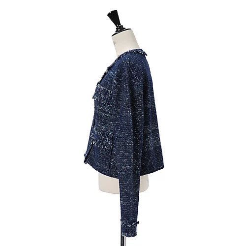【スアデオ/suadeo】のツイード風ニットジャケット 人気、トレンドファッション・服の通販 founy(ファニー) 　ファッション　Fashion　レディースファッション　Fashion for Women　アウター　Coat / Outerwear Collection　レディースジャケット・軽アウター　Jackets　アクリル　Acrylic Material　ジャケット　Jacket, Outerwear　ツイード　Twill, Twill Weave　エレガント 上品　Elegant　other-2|ID: prp329100004608027 ipo3291000000032918540
