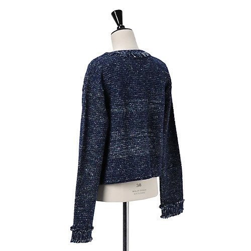 【スアデオ/suadeo】のツイード風ニットジャケット 人気、トレンドファッション・服の通販 founy(ファニー) 　ファッション　Fashion　レディースファッション　Fashion for Women　アウター　Coat / Outerwear Collection　レディースジャケット・軽アウター　Jackets　アクリル　Acrylic Material　ジャケット　Jacket, Outerwear　ツイード　Twill, Twill Weave　エレガント 上品　Elegant　other-3|ID: prp329100004608027 ipo3291000000032918548