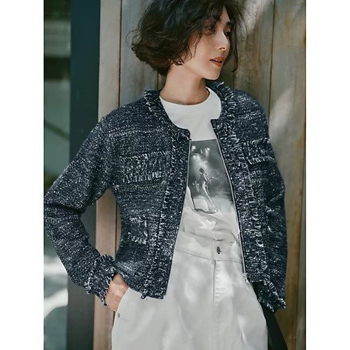 【スアデオ/suadeo】のツイード風ニットジャケット 人気、トレンドファッション・服の通販 founy(ファニー) 　ファッション　Fashion　レディースファッション　Fashion for Women　アウター　Coat / Outerwear Collection　レディースジャケット・軽アウター　Jackets　アクリル　Acrylic Material　ジャケット　Jacket, Outerwear　ツイード　Twill, Twill Weave　エレガント 上品　Elegant　other-3|ID: prp329100004608027 ipo3291000000034017984