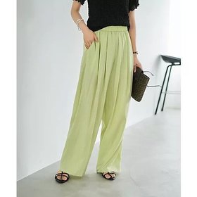【スタイルデリ/STYLE DELI】の微光沢シボ感ギャザーワイドパンツ 人気、トレンドファッション・服の通販 founy(ファニー) ファッション Fashion レディースファッション Fashion for Women パンツ Pants & Trousers イエロー Yellow ギャザー Gathered, Ruffled ストレート Straight, Straight Cut スニーカー Sneakers, Trainers スリット Slit, Slit Detail ネオン Neon, Neon Color フォルム Silhouette, Form ベーシック Basic, Essential ポケット Pocket, Pocket Detail ループ Loop, Loop Knit ワイド Wide, Wide Fit 夏 Summer |ID:prp329100004609220