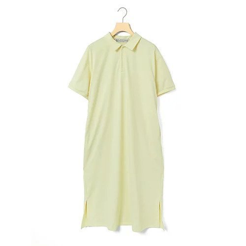 【ミディウミ/MidiUmi】のワイドポロワンピース インテリア・キッズ・メンズ・レディースファッション・服の通販 founy(ファニー) 　ファッション　Fashion　レディースファッション　Fashion for Women　ワンピース　Dresses　スリット　Slit, Slit Detail　フロント　Front, Front Design　ロング　Long, Long-Length　ワイド　Wide, Wide Fit　人気　Popular, Best Seller　アイボリー|ID: prp329100004609222 ipo3291000000032968086