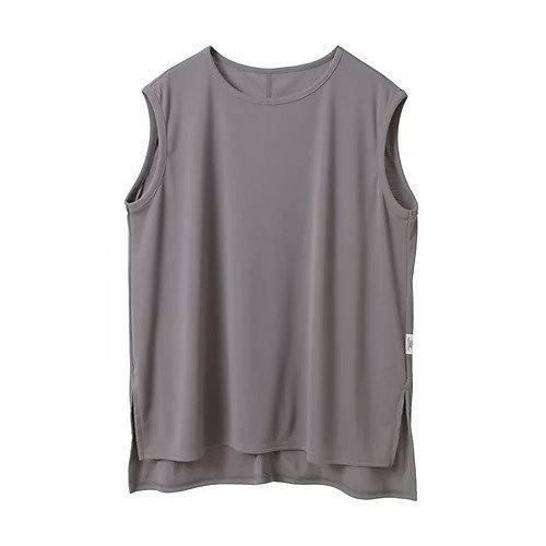 【ジュリエ/Julier】のフィールフライスノースリーブトップス インテリア・キッズ・メンズ・レディースファッション・服の通販 founy(ファニー) 　ファッション　Fashion　レディースファッション　Fashion for Women　トップス・カットソー　Cut & Sew Tops　キャミソール&ノースリーブ　Camisoles & Sleeveless Tops　スポーツウェア　Functional & Stylish Sportswear　スリット　Slit, Slit Detail　ノースリーブ　Sleeveless, No-Sleeve　ヨガ　Yoga, Yoga Wear　ラベンダー　Lavender　吸水　Absorbent, Quick-Dry　夏　Summer　グレー|ID: prp329100004609849 ipo3291000000032976391
