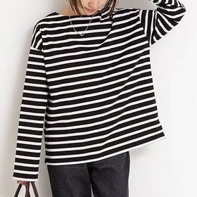 【リエミラー/Rie Miller】のBIGマリンボーダーボートネックプルオーバーカットソー 人気、トレンドファッション・服の通販 founy(ファニー) ファッション Fashion レディースファッション Fashion for Women トップス・カットソー Cut & Sew Tops カジュアルプルオーバー・ニットトップス Pullovers & Knit Tops / Casual Pullovers カットソー・ベーシックTシャツ Cut-and-Sewn Tops / Stretch Tees & Basics 2025年 2025 2025-2026秋冬・A/W Autumn/Winter 2025–26 AW25–26 おすすめ Recommended / Our Picks ダメージ Distressed, Destroyed トレンド Trend, Trending Now ビッグ Big, Oversized ベスト Vest, Waistcoat ボーダー Border, Stripe 人気 Popular, Best Seller 定番 Standard, Basic Item |ID:prp329100004609854