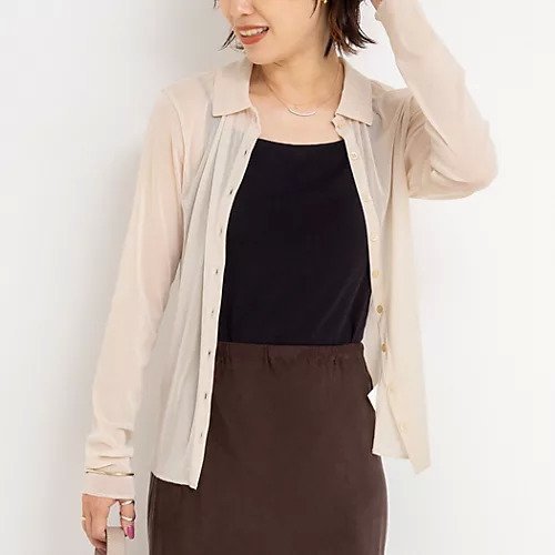 【ノーリーズ/NOLLEY'S】のチュール衿付きカットカーディガン 人気、トレンドファッション・服の通販 founy(ファニー) 　ファッション　Fashion　レディースファッション　Fashion for Women　トップス・カットソー　Cut & Sew Tops　カーディガン・羽織り　Layered Style Cardigans　2025年　2025　2025-2026秋冬・A/W　Autumn/Winter 2025–26 AW25–26　おすすめ　Recommended / Our Picks　インナー　Innerwear　カーディガン　Cardigan, Knitwear　ジャケット　Jacket, Outerwear　チュール　Tulip, Tulip Motif　フィット　Fit, Slim Fit　エレガント 上品　Elegant　 other-1|ID: prp329100004609859 ipo3291000000032976455