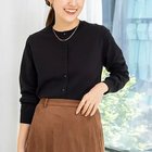 【ノーリーズ/NOLLEY'S】の《手洗い可能》《アンサンブル対応》天竺クルーネックカーディガン ブラック|ID: prp329100004609860 ipo3291000000032976462