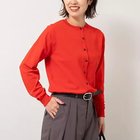 【ノーリーズ/NOLLEY'S】の《手洗い可能》《アンサンブル対応》天竺クルーネックカーディガン レッド|ID: prp329100004609860 ipo3291000000032976465