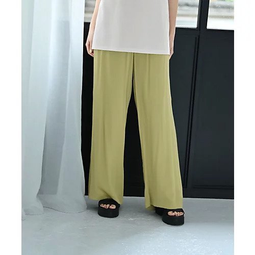 【スタイルデリ/STYLE DELI】の【BLK001】シルキーワイドレッグパンツ 人気、トレンドファッション・服の通販 founy(ファニー) 　ファッション　Fashion　レディースファッション　Fashion for Women　パンツ　Pants & Trousers　春　Spring　サテン　Satin, Glossy Fabric　スリット　Slit, Slit Detail　セットアップ　Set-Up, Coordinated Outfit　ドレープ　Drape, Draping Fabric　リラックス　Relax, Relaxed Fit　ワイド　Wide, Wide Fit　おすすめ　Recommended / Our Picks　夏　Summer　旅行　Travel　エレガント 上品　Elegant　other-3|ID: prp329100004609862 ipo3291000000032976481