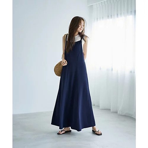 【スタイルデリ/STYLE DELI】の伸縮ジョーゼットのカーヴィージャンパースカート 人気、トレンドファッション・服の通販 founy(ファニー) 　ファッション　Fashion　レディースファッション　Fashion for Women　スカート　Skirts　カットソー　Cut and Sewn Top　キャミ　Camisole, Cami Top　キャミソール　Camisole, Spaghetti Strap Top　クール　Cool, Chic　コンパクト　Compact, Small Size　ジョーゼット　Georgette, Semi-Sheer Fabric　スタイリッシュ　Stylish, Fashionable　ストレッチ　Stretch, Stretchy Fabric　スリット　Slit, Slit Detail　センター　Center, Center Line　タンク　Tank Top, Sleeveless Top　タートル　Turtleneck, Turtle Collar　チューブ　Tube, Tube Top　デニム　Denim, Jeans Material　ノースリーブ　Sleeveless, No-Sleeve　長袖　Long Sleeve, Full Sleeve　フォルム　Silhouette, Form　フレア　Flare, Flared　フロント　Front, Front Design　マキシ　Maxi, Full Length　ラウンド　Round, Round Neck　レース　Lace, Lace Fabric　A/W・秋冬　Autumn/Winter　夏　Summer　 other-1|ID: prp329100004609982 ipo3291000000032977843