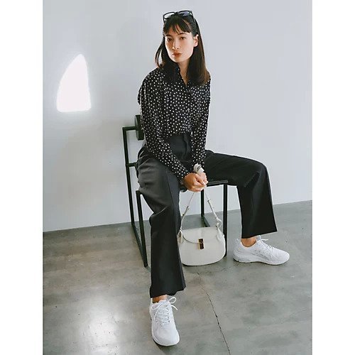 【シンメ/SINME】のドットBDブラウス 人気、トレンドファッション・服の通販 founy(ファニー) 　ファッション　Fashion　レディースファッション　Fashion for Women　トップス・カットソー　Cut & Sew Tops　シャツ・ブラウス・オフィスカジュアル　Elegant Blouses & Button-Ups　ダウン　Down, Puffer　ドット　Polka Dot, Dot Pattern　ドレープ　Drape, Draping Fabric　バランス　Balance, Style Balance　今季　This Season, Current Season　洗える　Machine Washable　other-2|ID: prp329100004610613 ipo3291000000032988947