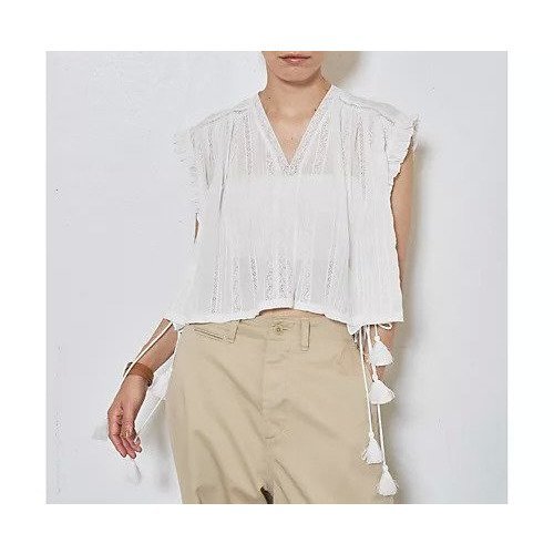 【ウィムガゼット/Whim Gazette】のレースタッセルブラウス 人気、トレンドファッション・服の通販 founy(ファニー) 　ファッション　Fashion　レディースファッション　Fashion for Women　トップス・カットソー　Cut & Sew Tops　シャツ・ブラウス・オフィスカジュアル　Elegant Blouses & Button-Ups　2025年　2025　2025春夏・S/S　Spring/Summer 2025 SS25　おすすめ　Recommended / Our Picks　インド　Indian Textile　タッセル　Tassel, Fringe　レース　Lace, Lace Fabric　吸水　Absorbent, Quick-Dry　other-2|ID: prp329100004610615 ipo3291000000032988962