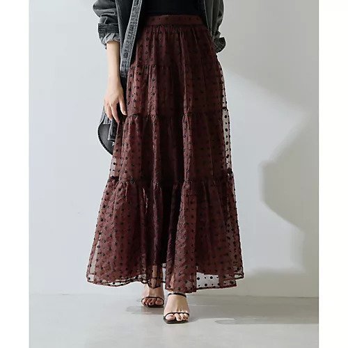 【ウィムガゼット/Whim Gazette】のドットシアースカート 人気、トレンドファッション・服の通販 founy(ファニー) 　ファッション　Fashion　レディースファッション　Fashion for Women　スカート　Skirts　インド　Indian Textile　オーガンジー　Organza Fabric　スリット　Slit, Slit Detail　ティアードスカート　Tiered Skirt, Flounced Skirt　ドット　Polka Dot, Dot Pattern　フラワー　Flower, Floral　2025年　2025　2025春夏・S/S　Spring/Summer 2025 SS25　other-2|ID: prp329100004610616 ipo3291000000032989023