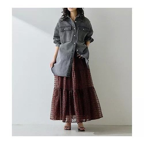 【ウィムガゼット/Whim Gazette】のドットシアースカート 人気、トレンドファッション・服の通販 founy(ファニー) 　ファッション　Fashion　レディースファッション　Fashion for Women　スカート　Skirts　インド　Indian Textile　オーガンジー　Organza Fabric　スリット　Slit, Slit Detail　ティアードスカート　Tiered Skirt, Flounced Skirt　ドット　Polka Dot, Dot Pattern　フラワー　Flower, Floral　2025年　2025　2025春夏・S/S　Spring/Summer 2025 SS25　other-3|ID: prp329100004610616 ipo3291000000032989024