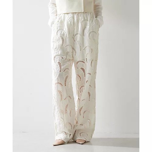 【ウィムガゼット/Whim Gazette】のエンブロイダリーパンツ 人気、トレンドファッション・服の通販 founy(ファニー) 　ファッション　Fashion　レディースファッション　Fashion for Women　パンツ　Pants & Trousers　2025年　2025　2025春夏・S/S　Spring/Summer 2025 SS25　おすすめ　Recommended / Our Picks　インド　Indian Textile　ジャケット　Jacket, Outerwear　マニッシュ　Mannish, Boyish　メッシュ　Mesh, Net Fabric　リラックス　Relax, Relaxed Fit　レース　Lace, Lace Fabric　透かし　Cut-Out, Lacework　other-3|ID: prp329100004610617 ipo3291000000032989037