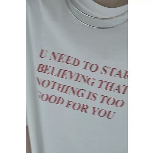 【マージュール/marjour】のMESSAGE PRINT OVERSIZED TEE 人気、トレンドファッション・服の通販 founy(ファニー) 　ファッション　Fashion　レディースファッション　Fashion for Women　インナー　Innerwear　秋　Autumn　カーディガン　Cardigan, Knitwear　ジャケット　Jacket, Outerwear　ストレッチ　Stretch, Stretchy Fabric　プリント　Print, Printed Pattern　ポケット　Pocket, Pocket Detail　other-2|ID: prp329100004613247 ipo3291000000033021148