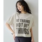 【ウィムガゼット/Whim Gazette】のNO THANKS ロゴTシャツ ライトベージュ|ID:prp329100004613253