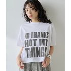 【ウィムガゼット/Whim Gazette】のNO THANKS ロゴTシャツ オフホワイト|ID:prp329100004613253