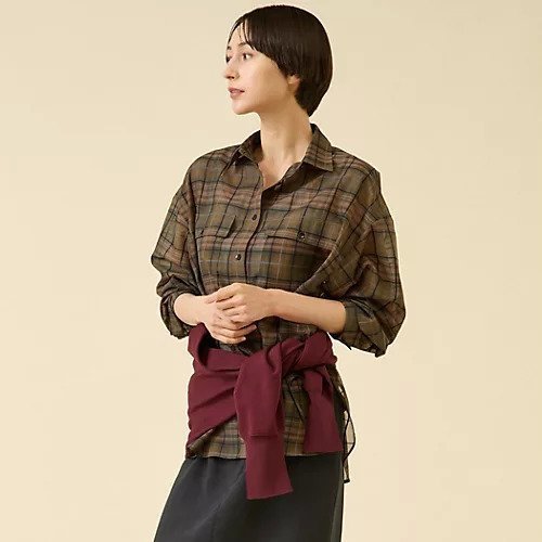 【マルティニーク/martinique】のシアーシャツ(セットアップ可) 人気、トレンドファッション・服の通販 founy(ファニー) 　ファッション　Fashion　レディースファッション　Fashion for Women　トップス・カットソー　Cut & Sew Tops　シャツ・ブラウス・オフィスカジュアル　Elegant Blouses & Button-Ups　おすすめ　Recommended / Our Picks　シアー　Sheer, See-Through　セットアップ　Set-Up, Coordinated Outfit　タンク　Tank Top, Sleeveless Top　タートル　Turtleneck, Turtle Collar　チェック　Check, Plaid, Tartan　メンズ　Men's, Menswear　夏　Summer　無地　Plain, Solid Color　羽織　Haori, Light Jacket　other-2|ID: prp329100004613281 ipo3291000000033021365