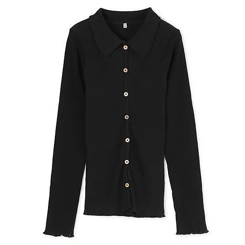 【ベースレンジ/Baserange】のISO SHIRT インテリア・キッズ・メンズ・レディースファッション・服の通販 founy(ファニー) 　ファッション　Fashion　レディースファッション　Fashion for Women　トップス・カットソー　Cut & Sew Tops　シャツ・ブラウス・オフィスカジュアル　Elegant Blouses & Button-Ups　2025年　2025　2025-2026秋冬・A/W　Autumn/Winter 2025–26 AW25–26　カーディガン　Cardigan, Knitwear　シンプル　Simple, Minimal　洗える　Machine Washable　Black|ID: prp329100004613302 ipo3291000000034864879