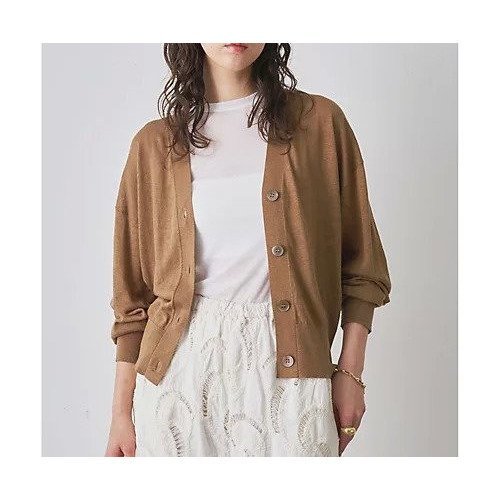 【ウィムガゼット/Whim Gazette】のリネンシルクカーディガン インテリア・キッズ・メンズ・レディースファッション・服の通販 founy(ファニー) 　ファッション　Fashion　レディースファッション　Fashion for Women　トップス・カットソー　Cut & Sew Tops　カーディガン・羽織り　Layered Style Cardigans　2025年　2025　2025春夏・S/S　Spring/Summer 2025 SS25　おすすめ　Recommended / Our Picks　アンサンブル　Ensemble Set　カーディガン　Cardigan, Knitwear　サマー　Summer, Summer Style　シルク　Silk, 100% Silk　ベーシック　Basic, Essential　リネン　Linen, Linen Fabric　エレガント 上品　Elegant　夏　Summer　キャメル|ID: prp329100004613306 ipo3291000000033021534