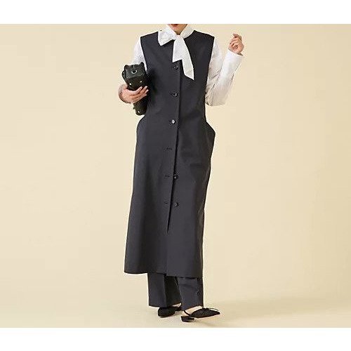 【マルティニーク/martinique】のTW2WAYストレッチジレワンピース(セットアップ可) 人気、トレンドファッション・服の通販 founy(ファニー) 　ファッション　Fashion　レディースファッション　Fashion for Women　アウター　Coat / Outerwear Collection　おすすめ　Recommended / Our Picks　なめらか　Smooth, Silky Texture　クラシック　Classic, Timeless Style　シルク　Silk, 100% Silk　ストレッチ　Stretch, Stretchy Fabric　セットアップ　Set-Up, Coordinated Outfit　ハイネック　High Neck, Mock Neck　パターン　Pattern, Design Print　フロント　Front, Front Design　ポケット　Pocket, Pocket Detail　ロング　Long, Long-Length　 other-1|ID: prp329100004613319 ipo3291000000033021617