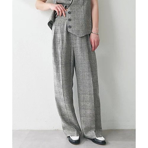 【ウィムガゼット/Whim Gazette】のグルカパンツ 人気、トレンドファッション・服の通販 founy(ファニー) 　ファッション　Fashion　レディースファッション　Fashion for Women　パンツ　Pants & Trousers　クラシカル　Classical, Vintage-Inspired　シルク　Silk, 100% Silk　シンプル　Simple, Minimal　セットアップ　Set-Up, Coordinated Outfit　チェック　Check, Plaid, Tartan　ドレープ　Drape, Draping Fabric　ネップ　Nepp, Slub Yarn　フロント　Front, Front Design　ベスト　Vest, Waistcoat　マニッシュ　Mannish, Boyish　ワイド　Wide, Wide Fit　おすすめ　Recommended / Our Picks　エレガント 上品　Elegant　2025年　2025　2025春夏・S/S　Spring/Summer 2025 SS25　other-2|ID: prp329100004613343 ipo3291000000033021796