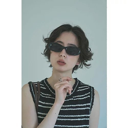【マージュール/marjour】のOVAL RECTANGLE SUNGLASSES インテリア・キッズ・メンズ・レディースファッション・服の通販 founy(ファニー) 　ファッション　Fashion　レディースファッション　Fashion for Women　サングラス&メガネ　Sunglasses & Eyewear　おすすめ　Recommended / Our Picks　キャップ　Cap, Baseball Cap　サングラス　Sunglasses, Shades　スカーフ　Scarf, Neckwear　フレーム　Frame, Outline　BLACK|ID: prp329100004613354 ipo3291000000033021855