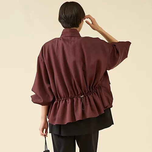 【マルティニーク/martinique】のVIS混ツイルスタンドカラーブルゾン 人気、トレンドファッション・服の通販 founy(ファニー) 　ファッション　Fashion　レディースファッション　Fashion for Women　アウター　Coat / Outerwear Collection　ブルゾンジャケット・スポーティアウター　Blouson Jackets　おすすめ　Recommended / Our Picks　アクセサリー　Fashion Accessories　スタンド　Stand Collar, Upright Stand　ドット　Polka Dot, Dot Pattern　ドレープ　Drape, Draping Fabric　フェミニン　Feminine, Girly　フロント　Front, Front Design　ブルゾン　Blouson, Bomber Jacket　秋　Autumn　other-3|ID: prp329100004613377 ipo3291000000033021967