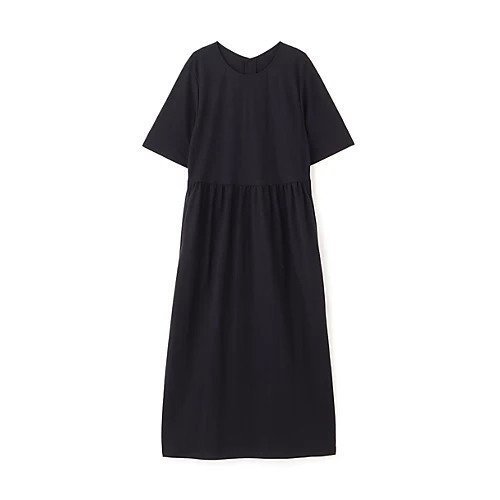 【ヒューマンウーマン/HUMAN WOMAN】のRNスムースギャザーAラインワンピース 人気、トレンドファッション・服の通販 founy(ファニー) 　ファッション　Fashion　レディースファッション　Fashion for Women　ワンピース　Dresses　Aラインワンピース・フレアシルエット　A-Line Dresses / Flared Silhouette Dresses　おすすめ　Recommended / Our Picks　アクセサリー　Fashion Accessories　カーディガン　Cardigan, Knitwear　スタンダード　Standard, Basic　ストレッチ　Stretch, Stretchy Fabric　エレガント 上品　Elegant　夏　Summer　other-2|ID: prp329100004614027 ipo3291000000033034888