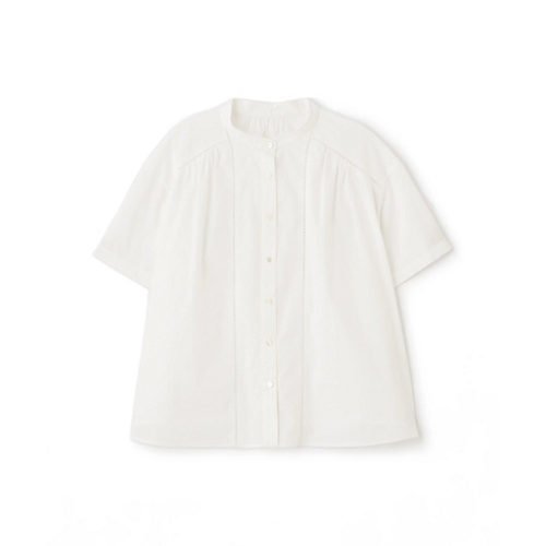 【ヒューマンウーマン/HUMAN WOMAN】のタイプライターブラウス 人気、トレンドファッション・服の通販 founy(ファニー) 　ファッション　Fashion　レディースファッション　Fashion for Women　トップス・カットソー　Cut & Sew Tops　シャツ・ブラウス・オフィスカジュアル　Elegant Blouses & Button-Ups　おすすめ　Recommended / Our Picks　ギャザー　Gathered, Ruffled　コンパクト　Compact, Small Size　スタンダード　Standard, Basic　タイプライター　Typewriter Fabric, Crisp Cotton　フロント　Front, Front Design　ボトム　Bottoms, Lower Wear　レース　Lace, Lace Fabric　エレガント 上品　Elegant　半袖　Short Sleeve, Half Sleeve　夏　Summer　other-2|ID: prp329100004614034 ipo3291000000033034935