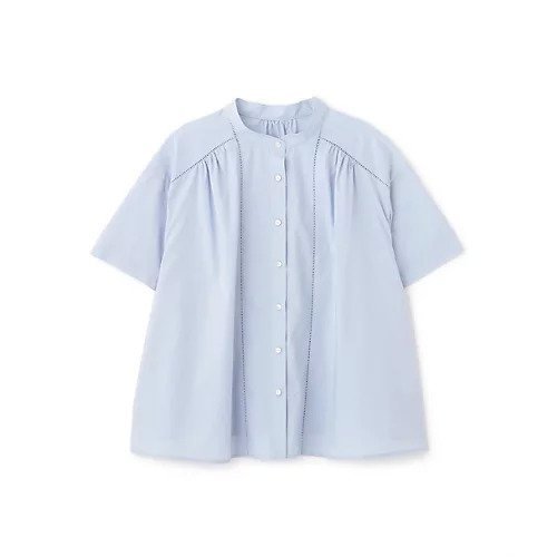 【ヒューマンウーマン/HUMAN WOMAN】のタイプライターブラウス 人気、トレンドファッション・服の通販 founy(ファニー) 　ファッション　Fashion　レディースファッション　Fashion for Women　トップス・カットソー　Cut & Sew Tops　シャツ・ブラウス・オフィスカジュアル　Elegant Blouses & Button-Ups　おすすめ　Recommended / Our Picks　ギャザー　Gathered, Ruffled　コンパクト　Compact, Small Size　スタンダード　Standard, Basic　タイプライター　Typewriter Fabric, Crisp Cotton　フロント　Front, Front Design　ボトム　Bottoms, Lower Wear　レース　Lace, Lace Fabric　エレガント 上品　Elegant　半袖　Short Sleeve, Half Sleeve　夏　Summer　other-3|ID: prp329100004614034 ipo3291000000033034937